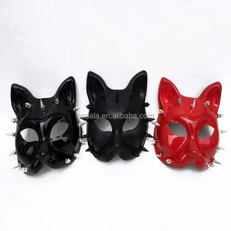 Venetian Masquerade Party Half Mask Cat Shape Eye Mask Halloween Costume Mask