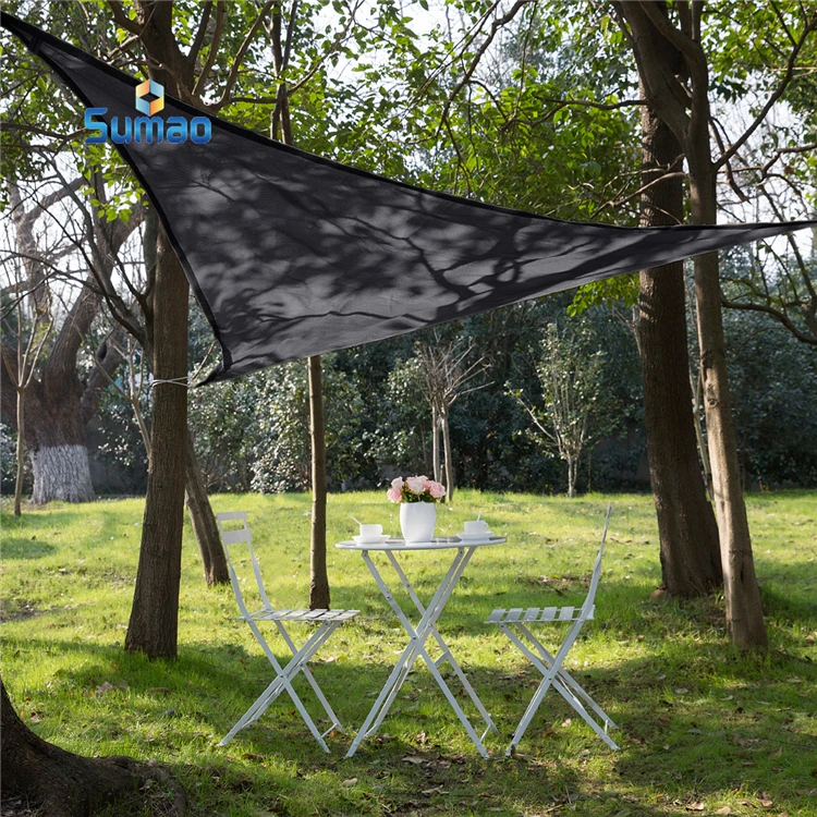 Солнцезащитный парус HDPE темно-серого цвета 3,6x3,6 м с УФ-обработкой