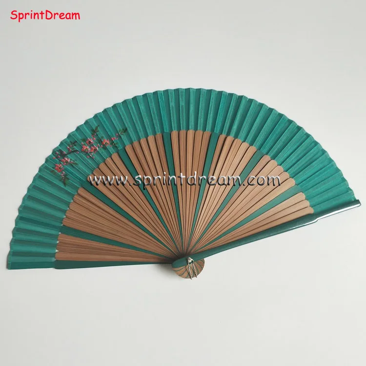 Exquisite Silk Bamboo Wedding Gift Fan Watermelon Fan