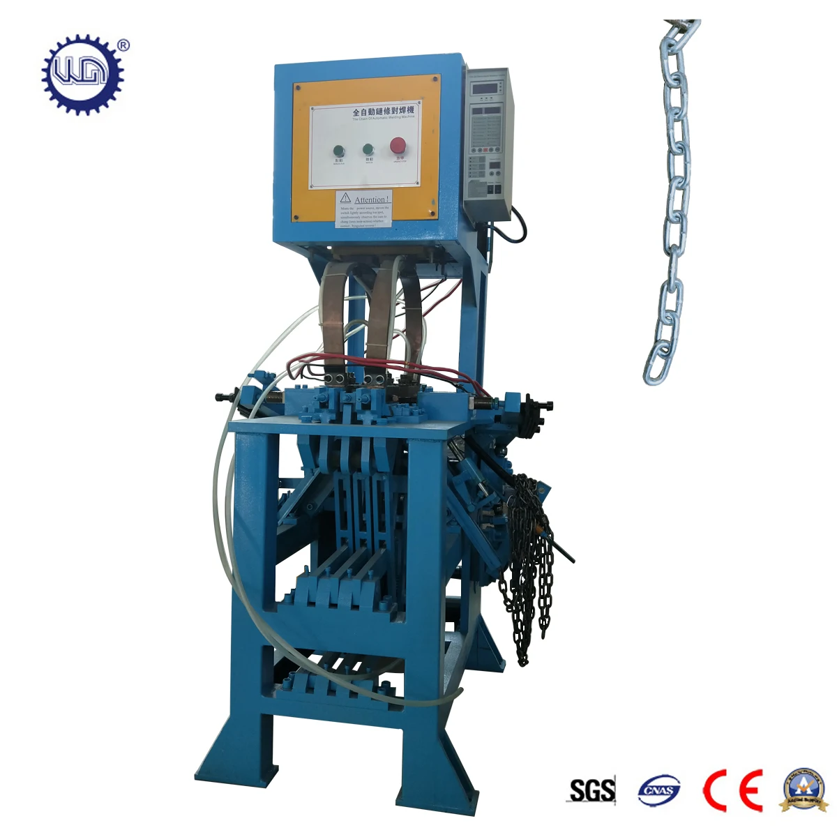 Стальная проволочная цепь с сварочным аппаратом