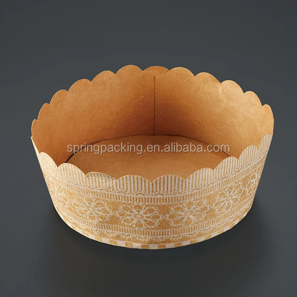 Оптовая продажа, круглая форма для выпечки тортов, маффинов, бумажный поднос для выпечки и хлеба, картонная чашка для выпечки