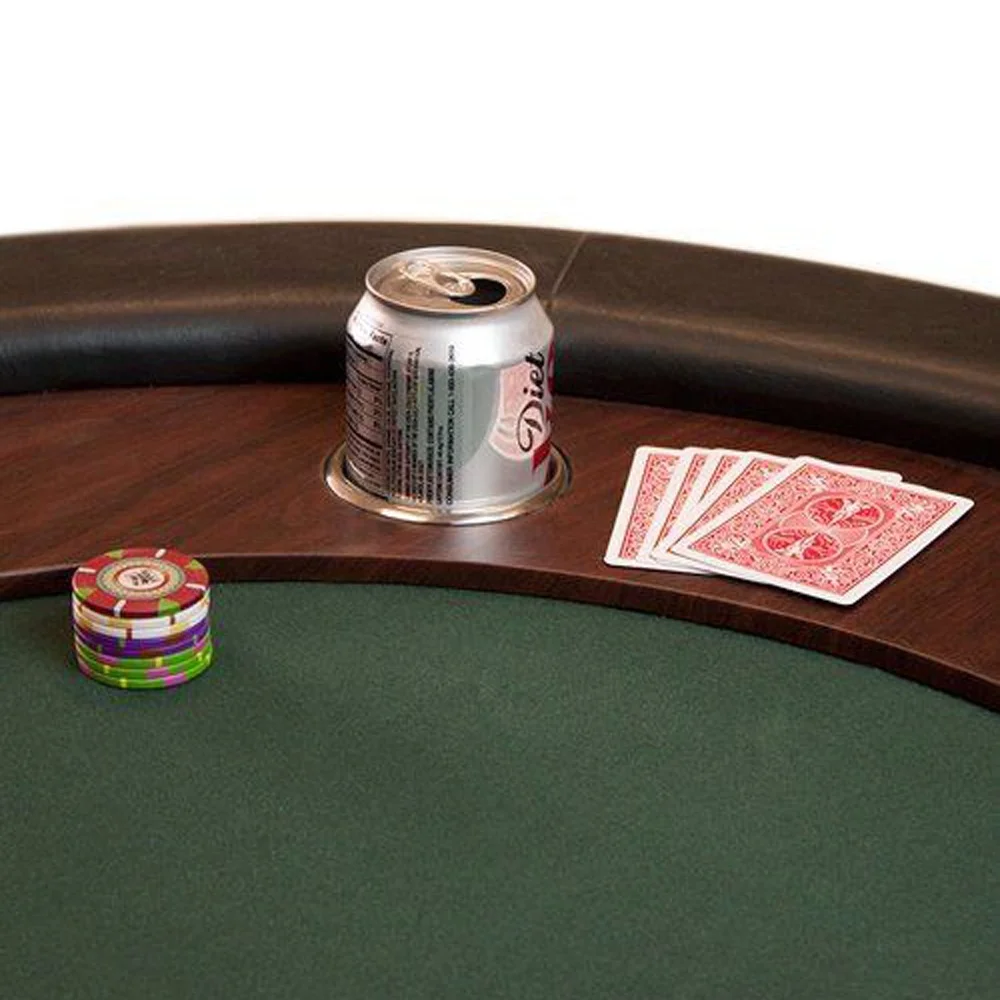 Customized High Quality Brushing Poker Table Small Stainless Steel Cup Holders