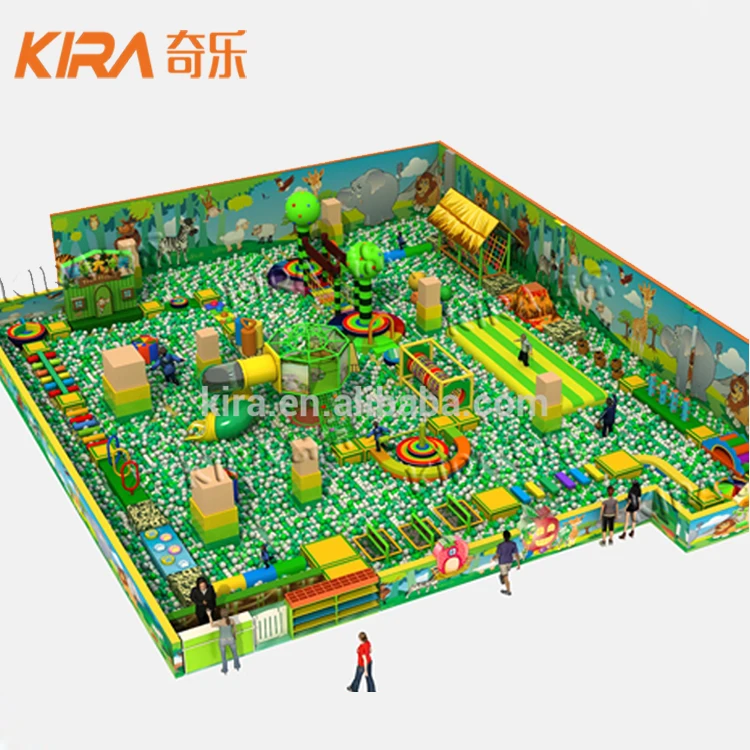 Amusement park children indoor playground wipe out games obstacle course