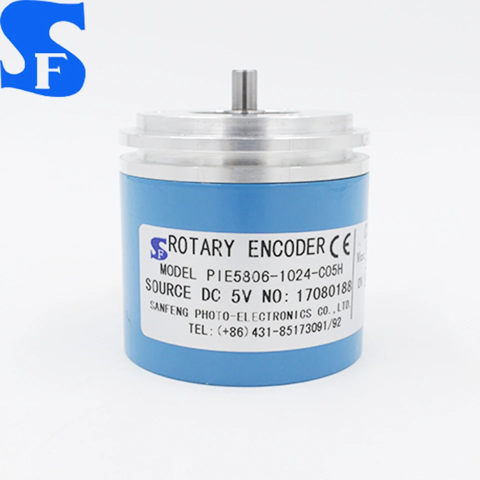 CNC machine using optical incremental flange rotary encoder