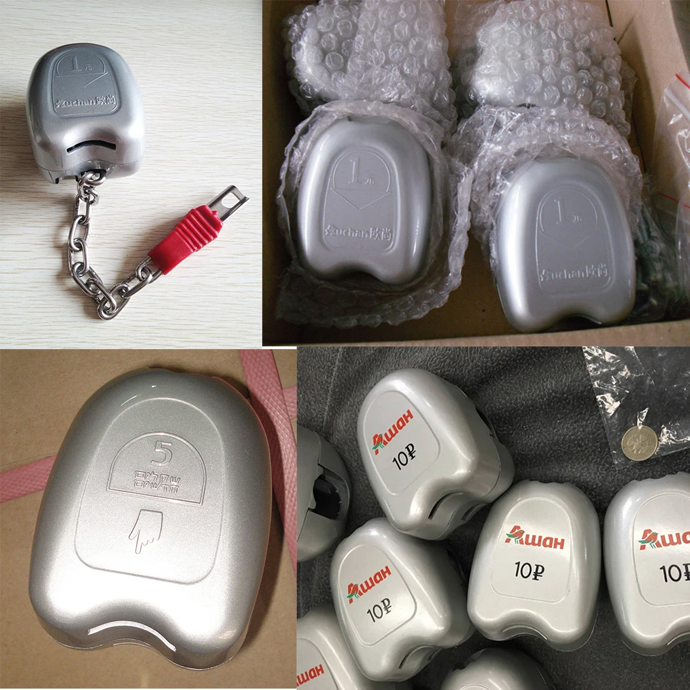 zinc alloy coin operated trolley supermarket shopping cart lock