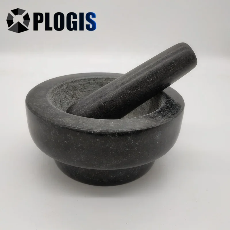 Natural Granite Pestle &Mortar stone kitchen  utensils garlic press