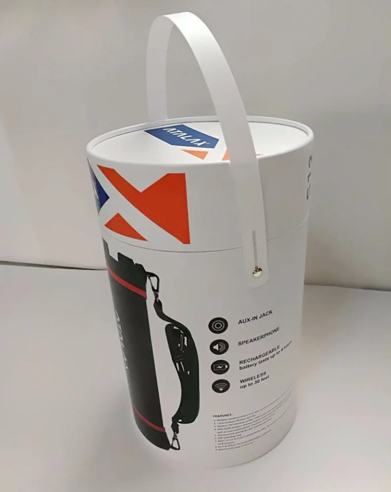 Cylinder colorful round paper tube paper box for tea packaging