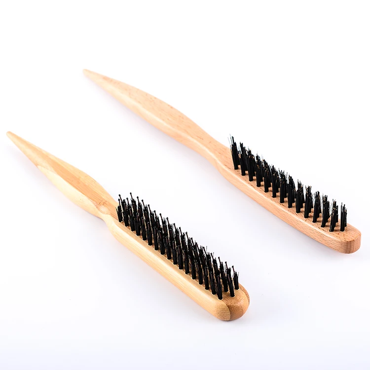 Professional Cheap Wholesale 100% Natural Boar Bristles Wood Hair Coloring Synthetic Hair brush Hair Tint Brush