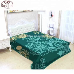 South African style wholesale 100% Polyester  embossed solaron 2ply 5kg  raschel  blanket