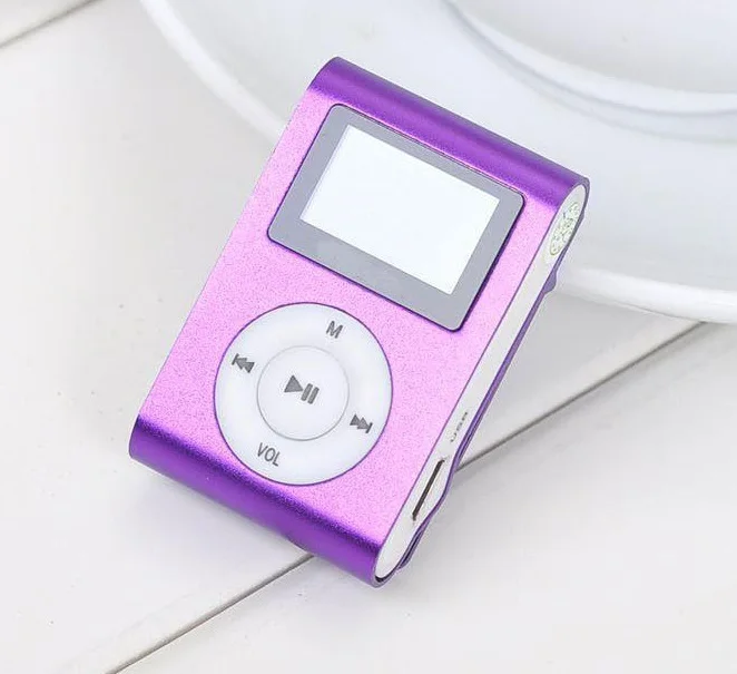 Low price mp3 with high quality player lcd screen metal clip