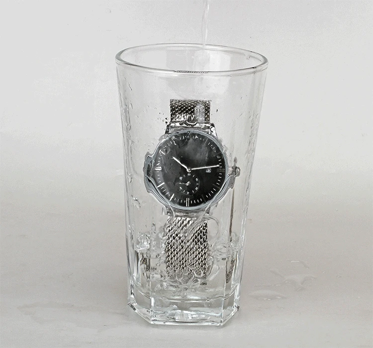 Топ 10 пользовательских циферблата с сетчатым ремешком минималистичный стиль Япония movt кварцевые часы из нержавеющей стали брендовые