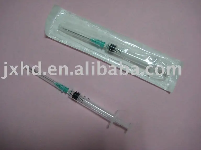 
sterile auto-disable 1ml syringe for single use 