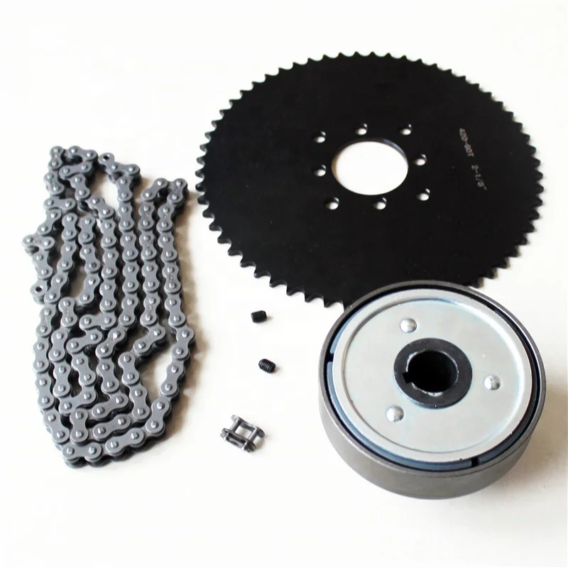 1600 25.4mm Clutch, Chain #41/420, Black 60T Sprocket Go Kart, Mini Bike