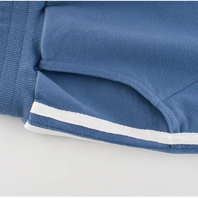 2021 Factory wholesale boys cotton sport trousers pants with decoration tapes