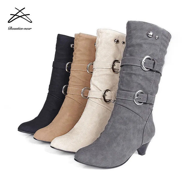 2018 latest design pretty women shoes ladies half boots ankle boot in China