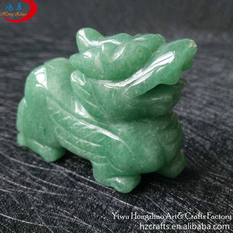 Зеленый нефрит Дракон Статуя оптом rocks украшения ручной работы драконы