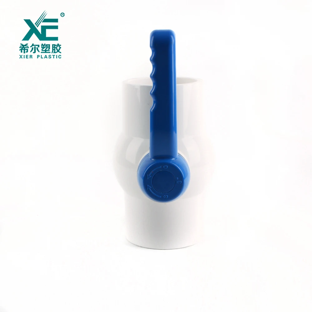 Factory price pvc compact ball valve with blue long handle