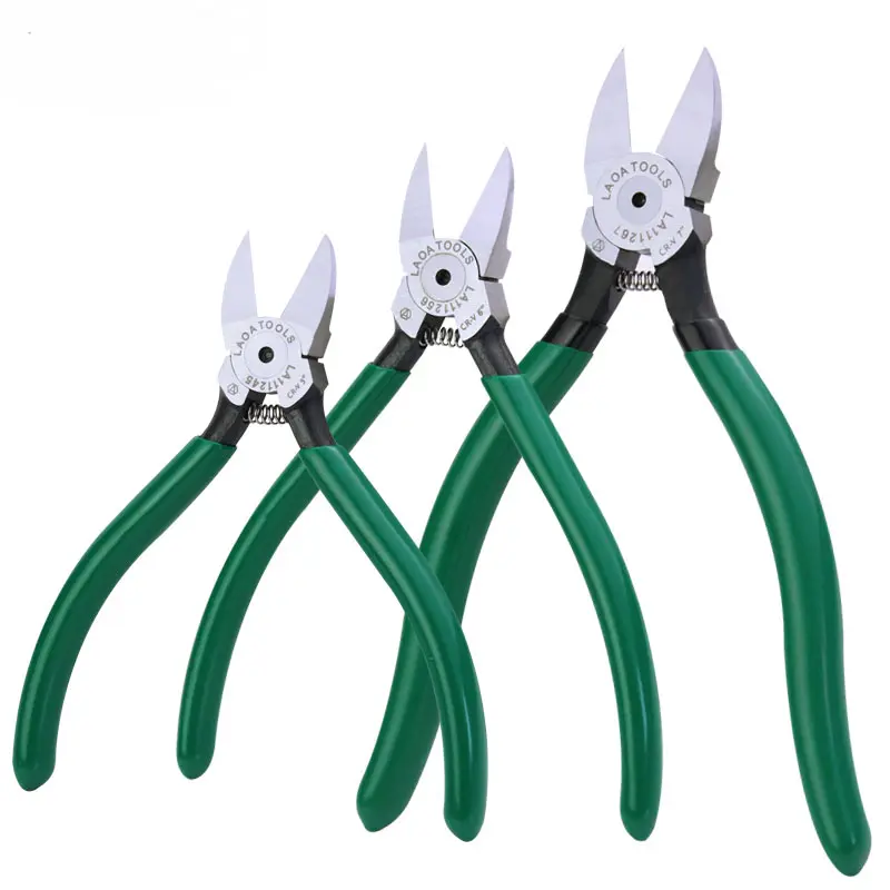 LAOA 7 inch Diagonal pliers for Jewelry CR-V Plastic pliers Nippers Electrical Wire Cable Cutters