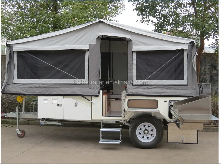 lockable sliding kitchen off road folding caravan trailer