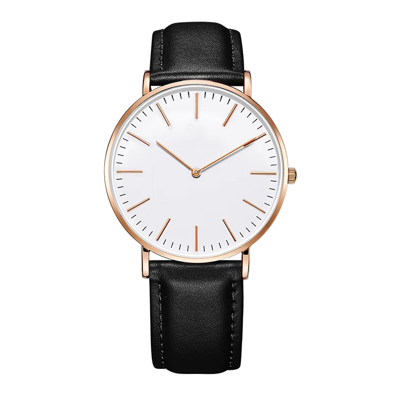 Custom logo Wholesale Japan Movement Minimalist Wrist Watch Leather Wristwatches