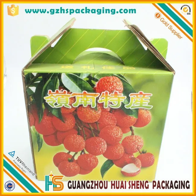 Роскошные упаковочной коробки, переработаны крафт бумага фрукты бумажные коробки, гофрокороб