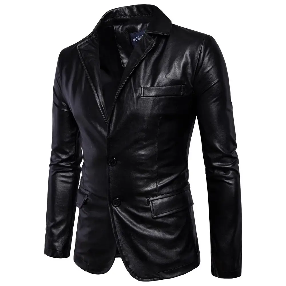 AMAZON shopify Spring Mens New PU Jacket Motorcycle Leather Jacket