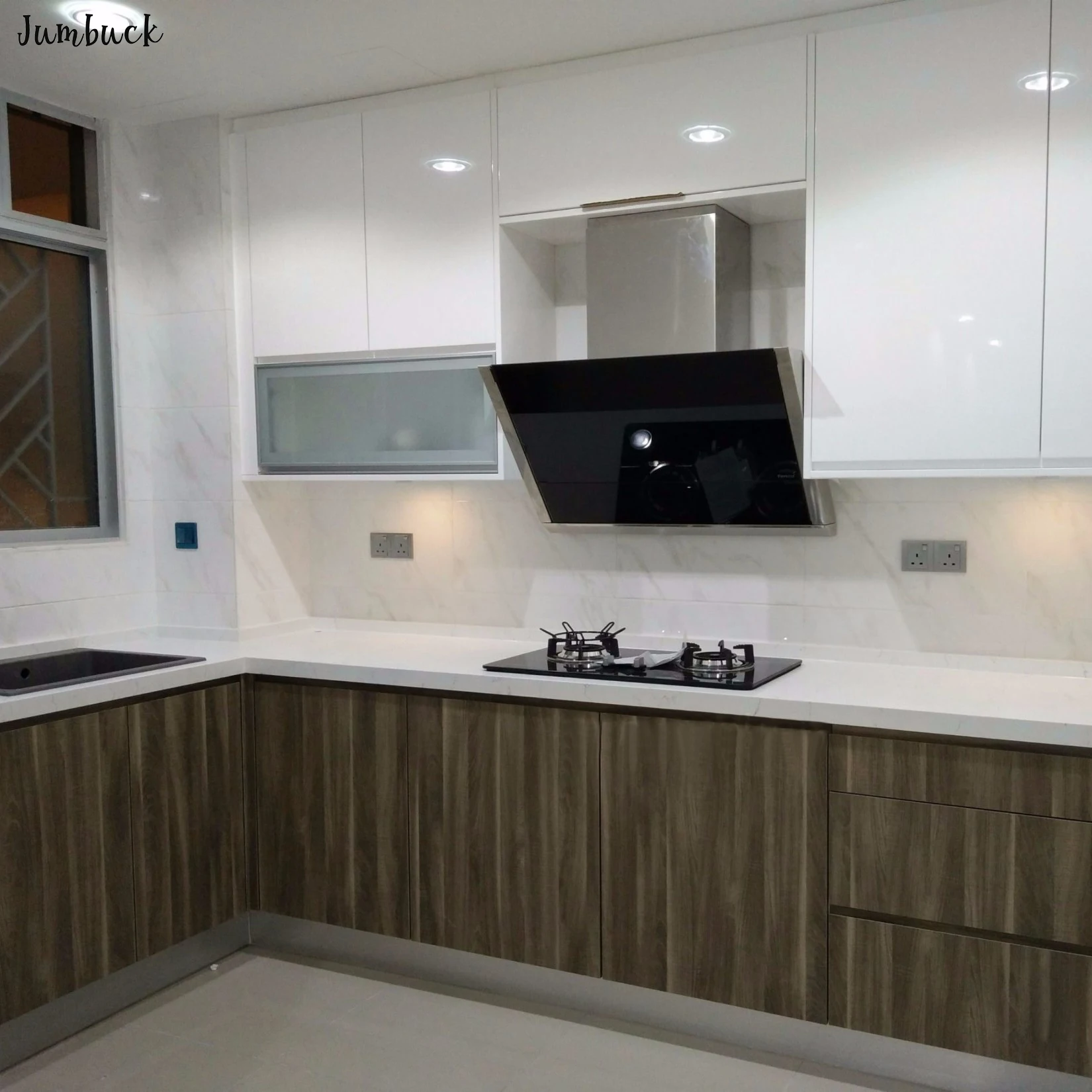 
Buy affordable simple and fresh aluminum profile for wood kitchen cabinets 