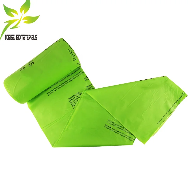 7L 25L 100L 140L 150L  240L EN13432/ASTM D6400 100% biodegradable and compostable bag compostable trash liners