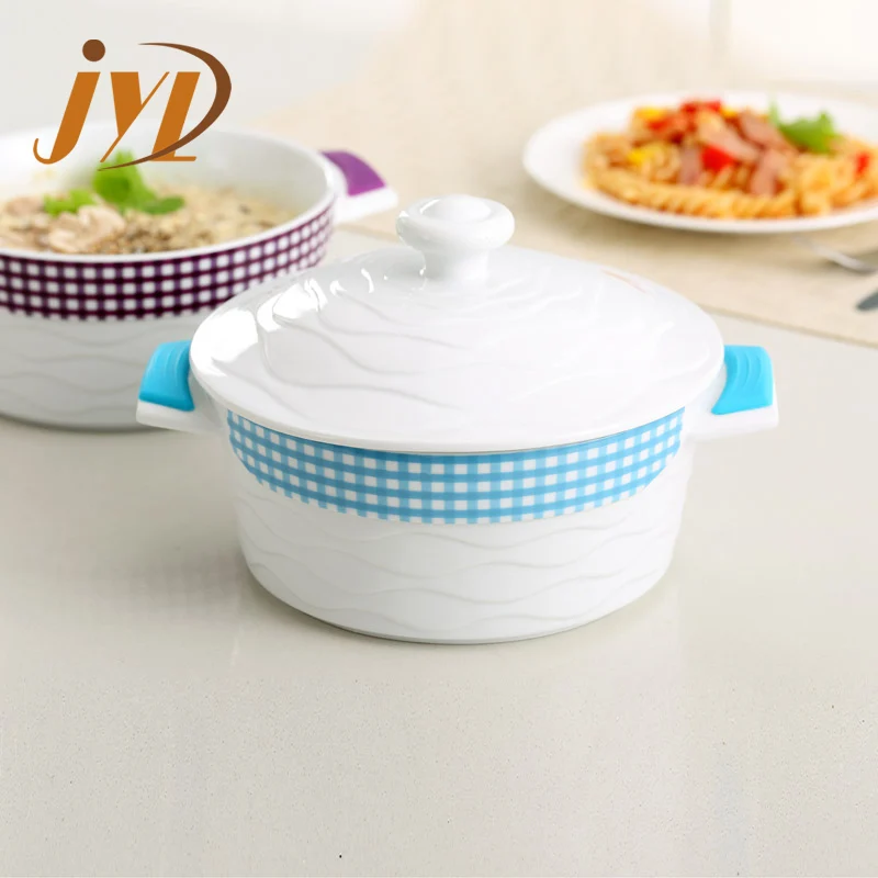 Chaozhou Factory Ceramic Food Warmer Casserole Serving Dish With