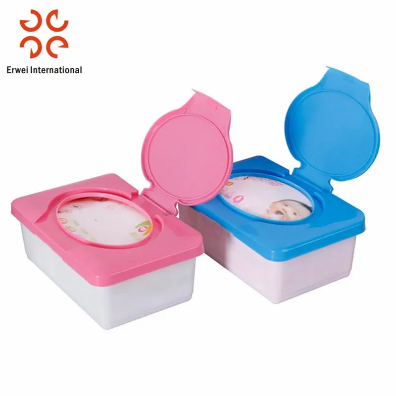 Custom Baby Wet Wipes Dispenser Plastic Box Baby Wipes in Container