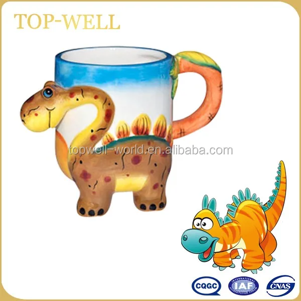 Hot sale 3D cartoon mug, made in China animal mug cow shape ceramic mug sublimation