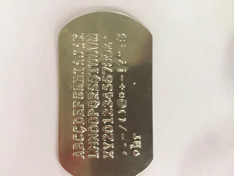 ZIXU Manual Metal Dog Tag Card for  Embossing Machine