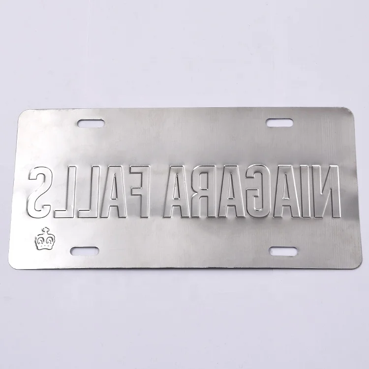
aluminum customized embossed car license number plates blank number plate 