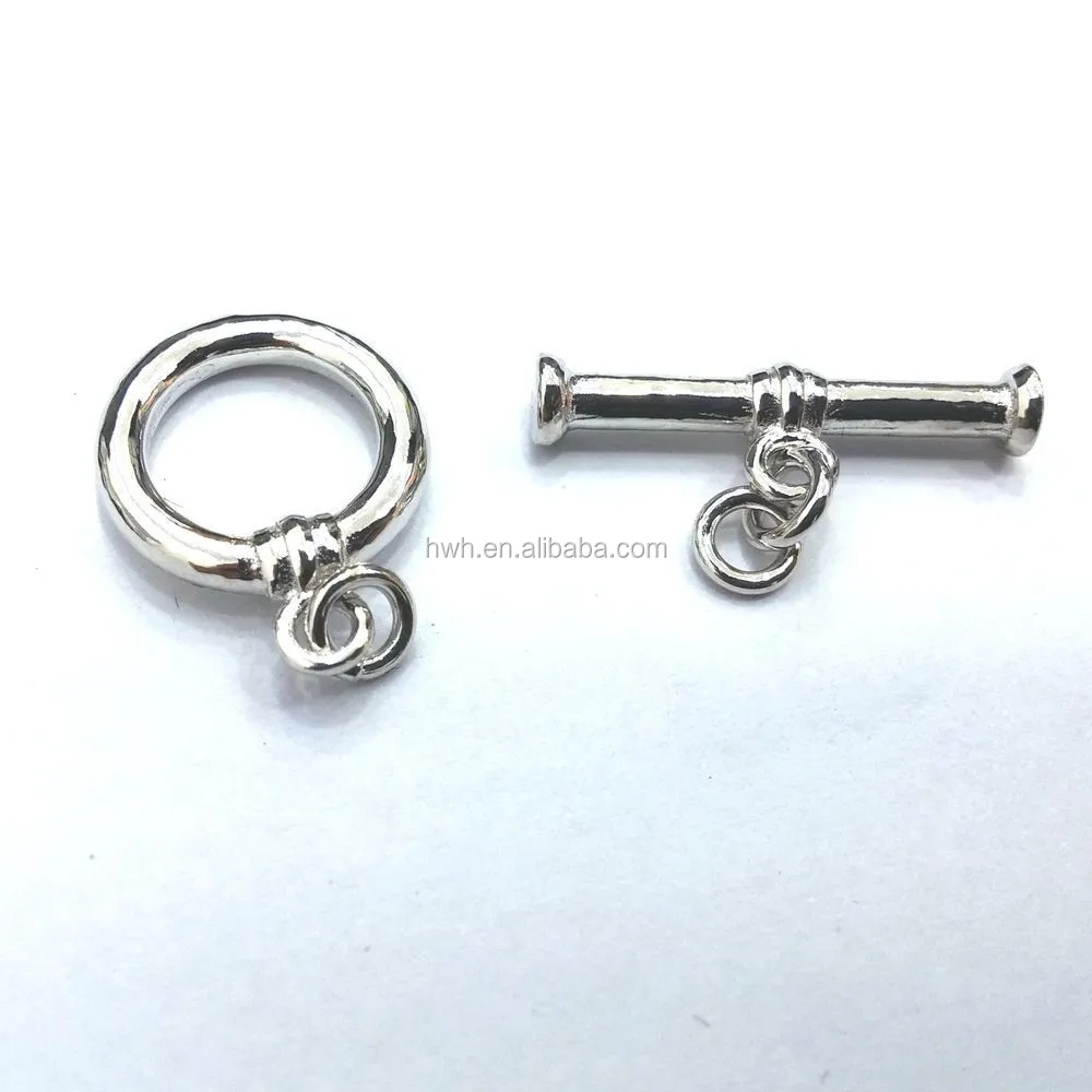 H1627 Silver 925 Jewelry Plain Loop&Stick Bracelet Lock