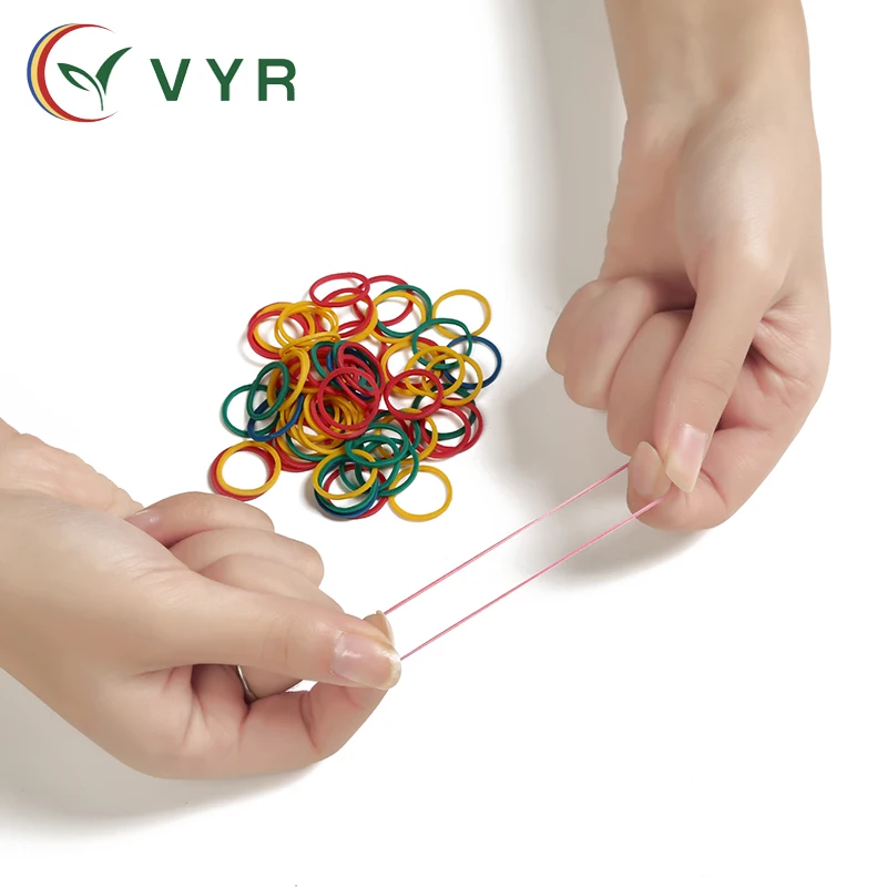 High quality durable mix color elastic natural rubber band for money and any purposes 0.6 Inches in Diameter rubber band