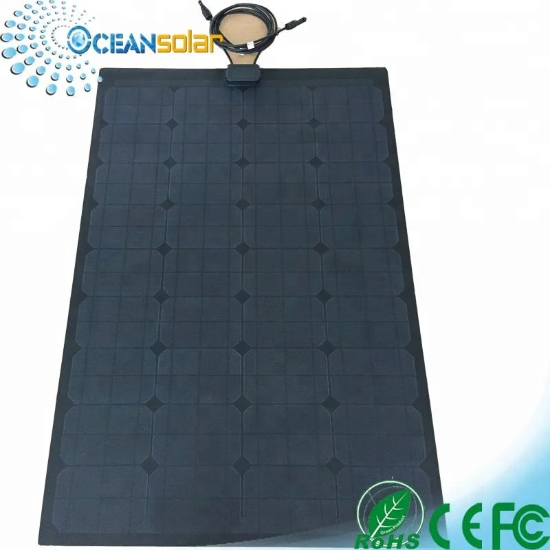 ETFE high efficiency 100w semi  flexible solar panel for greenhouse charge