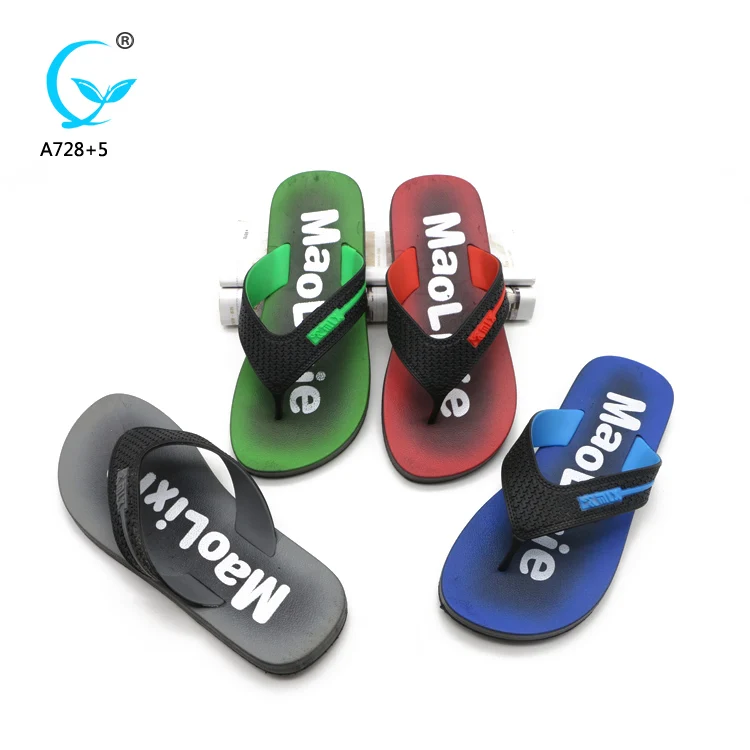 Customized printed design flip flop rubber summer beach slipper