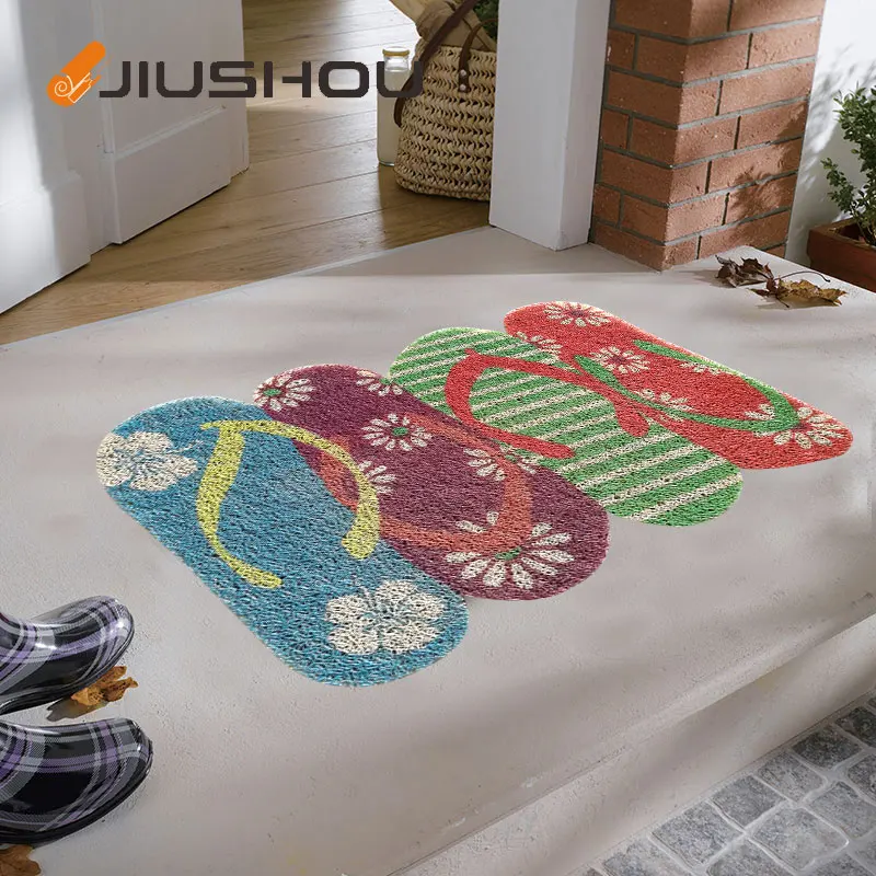 
Plastic custom printed PVC silicone vinyl door floor mat 