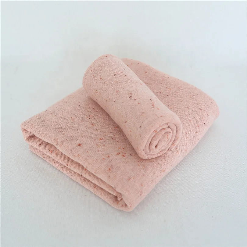 Pastel Beige Posing Backdrop Beanbag Fabric Background Speckled Sweater Knit Wrap Newborn Swaddle Blanket Baby Photo Props