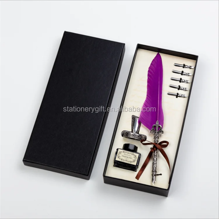 EVAL wholesale personality colorfulcustomized feather pen fountain