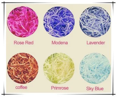 
China Wholesale Candy boxes filling shredded paper for packing silk wrapping paper 