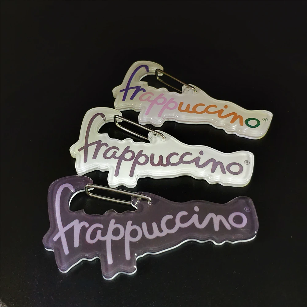 Free Sample CNC Cut CMYK Print Custom Acrylic Keychain Plastic Carabiner Key Chain Kring