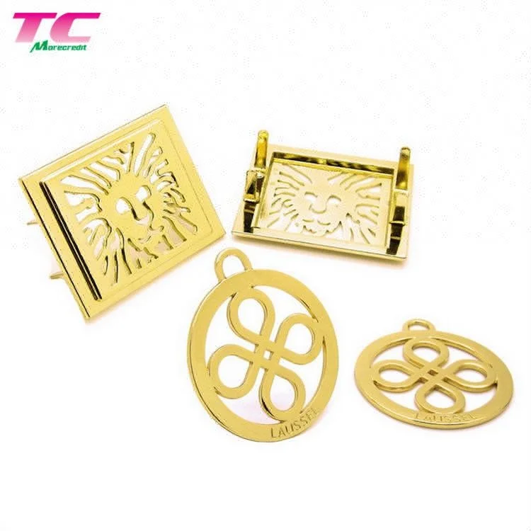 Flexible MOQ Cut Out 3D Metal Letters Logo Plate Metal Embossed Logo For HandBag Purse Wallet