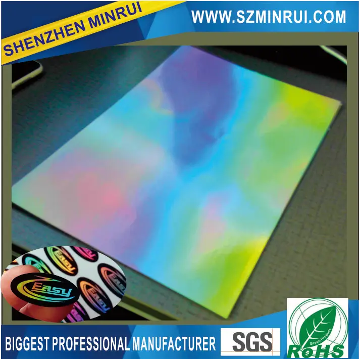 A4 Plain Hologram Destructible Vinyl Eggshell Sticker Paper,Ultra Destructive Hologram Egg Shell Papers Material