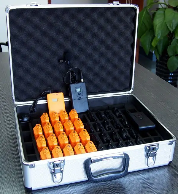 Portable Tour Guide System Receiver WUS800R Audio Guide/ Sound Wireless System for factory tour/walking tours