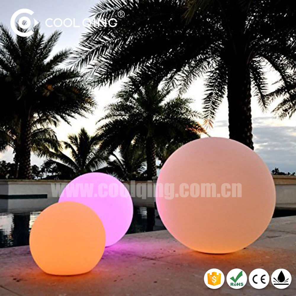 16 color changing rechargeable led light bowling ball for outdoor led crystal magic ball light
