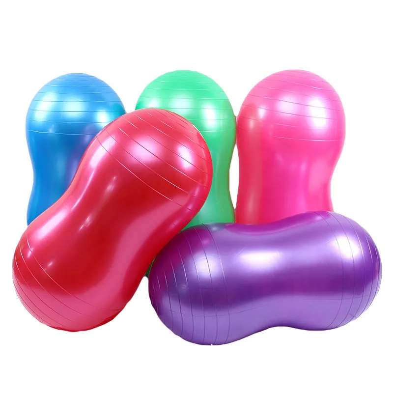 Wholesale Custom Eco-Friendly Inflatable Fitness Exercise Yoga Peanut Oval Gym Ball