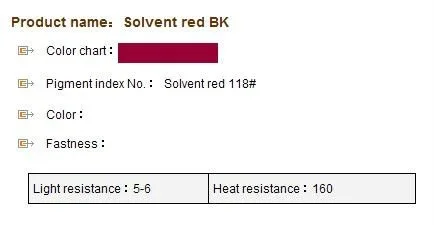 Растворитель краски красный 118/SR118/растворитель красители/красители для чернил
