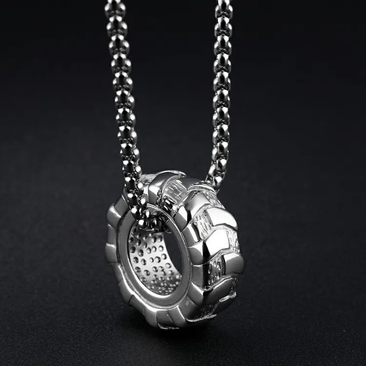 Waterproof Motor Biker Necklace Marlary Custom Design Wholesale Car Cool Tires Pendant Necklace Men Jewelry
