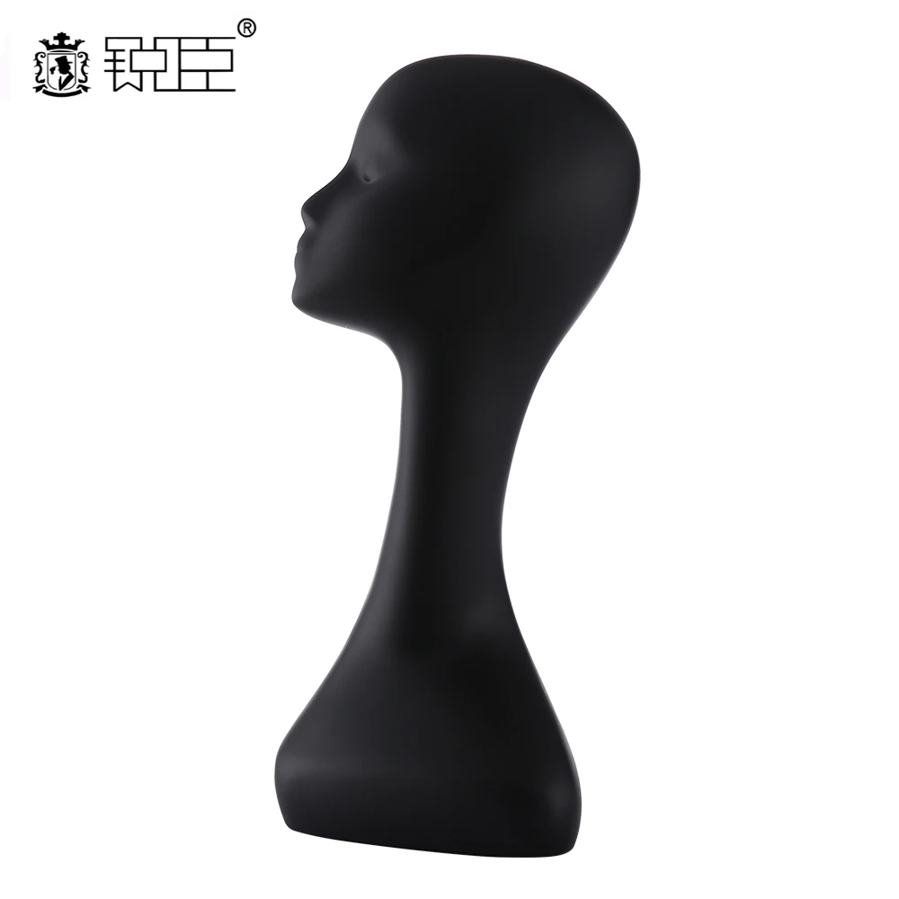 UK Warehouse Black Mannequin Head For Wigs Hat Display Stand Long Neck Mannequin Fiberglass Mannequin Head Jewelry Display Rack